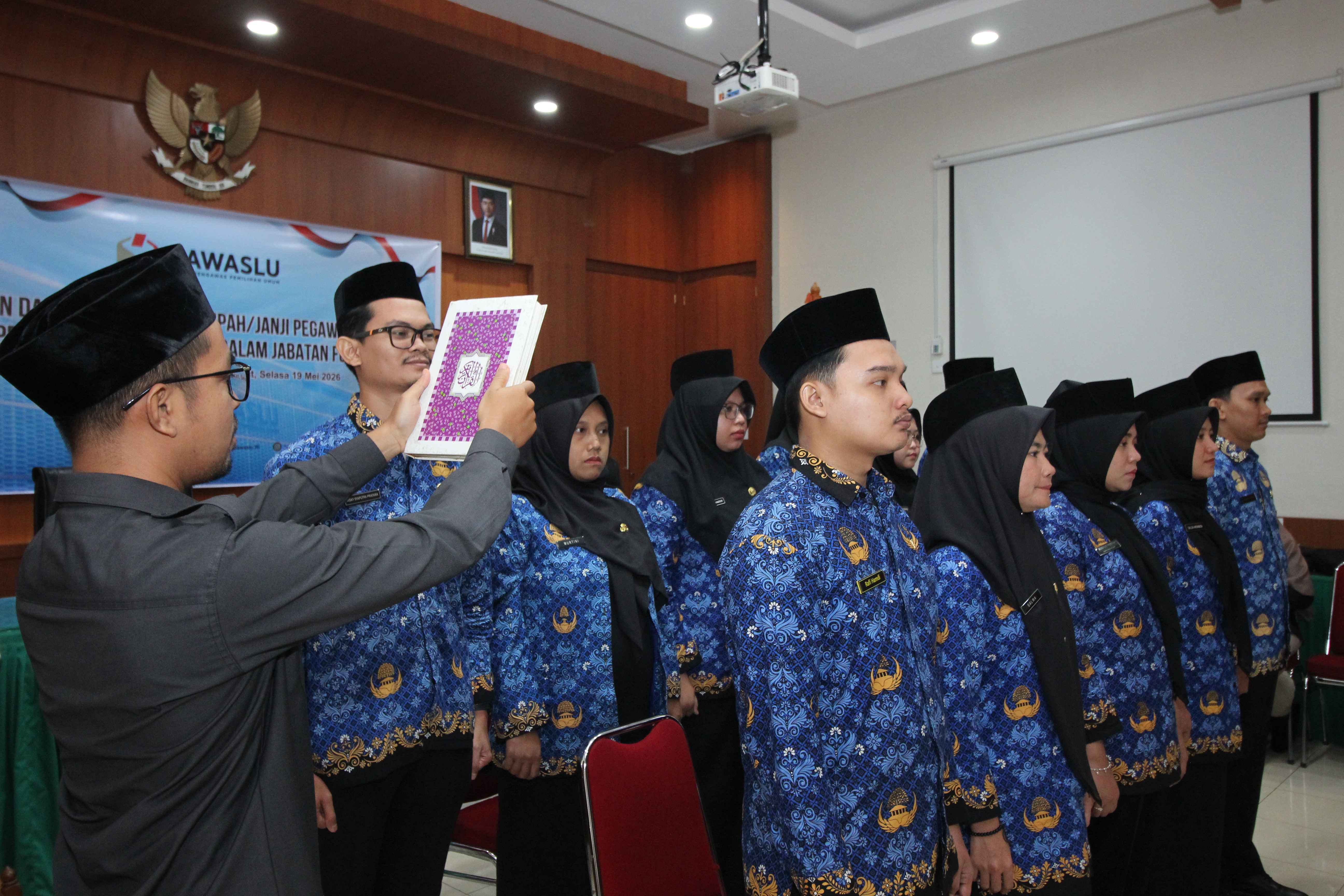 Pengambilan Sumpah/Janji CPNS Bawaslu, Selasa. 19/05/2026